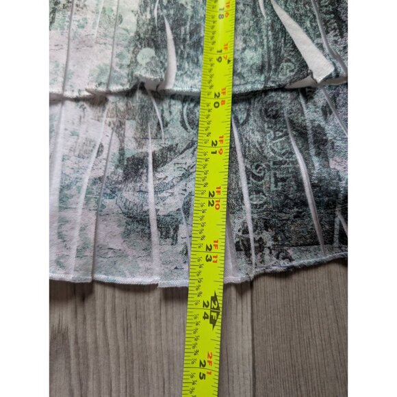 Coldwater Creek Sleeveless Abstract Layered Ruffle Tank Top S Polyester Womens - Picture 6 of 7